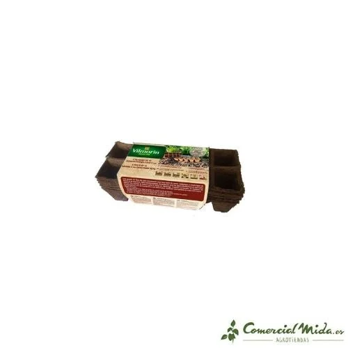 5 bandejas VILMORIN com 10 potes de coco quadrados