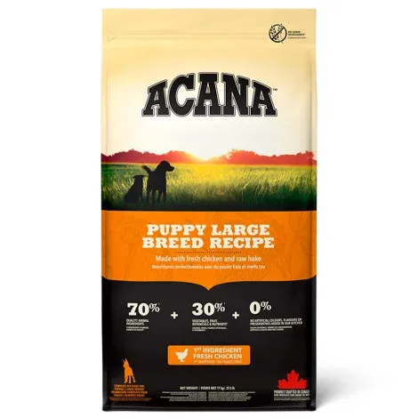 ACANA Puppy Large Breed – Ração seca para cachorro de porte grande – Quantidade: 17 kg