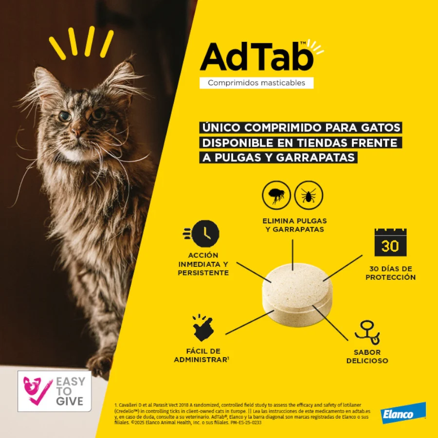 AdTab Comprimidos mastigáveis antiparasitários para gatos - Image 2