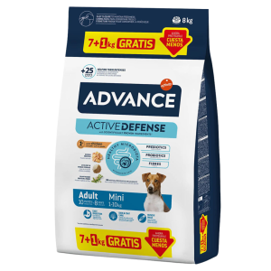 Advance Adult Mini ração seca para cão pequeno 7 + 1Kg