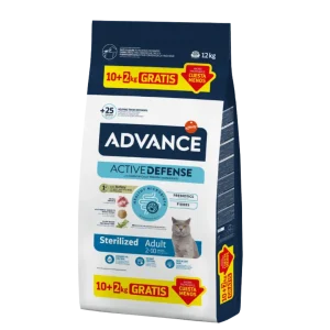 Advance Cat Sterilized Peru e Arroz para gato esterilizado 10+2Kg