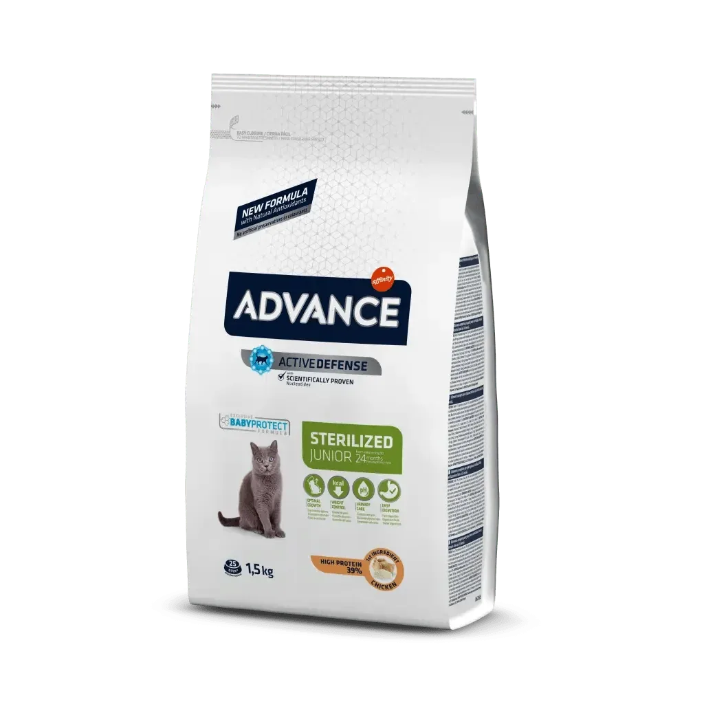 Advance Gato J煤nior Esterilizado Frango 1.5kg