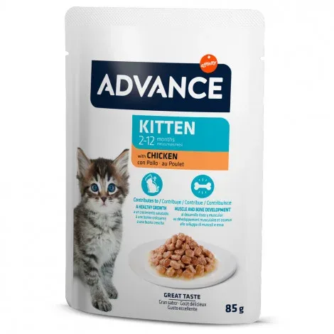 Advance Kitten – Alimento húmido para gatinhos – Frango – Quantidade: 85 g