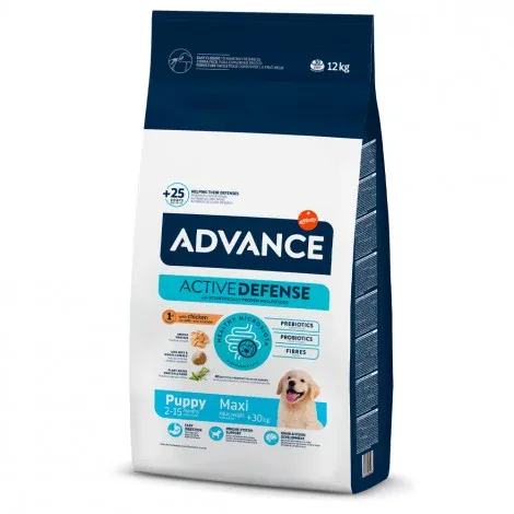 Advance Puppy Maxi – Ração seca para cachorro grande – Frango e arroz – Quantidade: 12 kg
