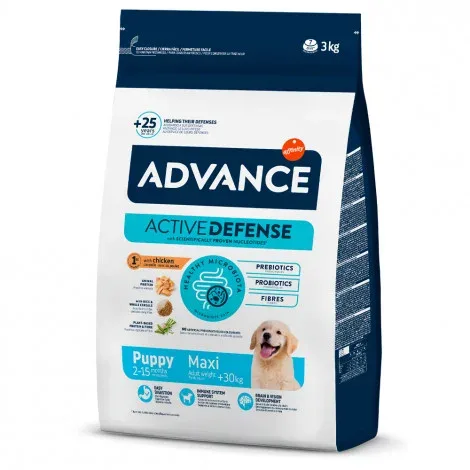 Advance Puppy Maxi – Ração seca para cachorro grande – Frango e arroz – Quantidade: 3 kg