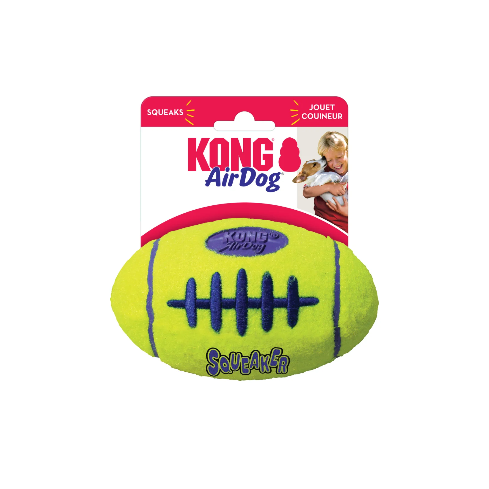 Airdog Squeaker Football Medium – Kong