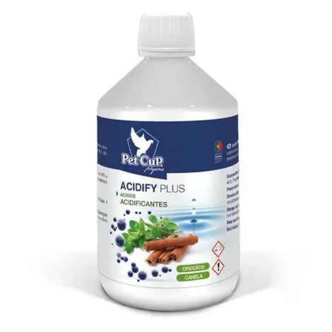 Alimento complementar Acidify Plus para aves – Pet Cup – Quantidade: 500 ml