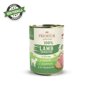 Alimento H煤mido Monoproteico para C茫o 100% Cordeiro 鈥?Sem Cereais e F谩cil de Digerir 鈥?F贸rmula Hipoalerg茅nica 鈥?Premium Selection
