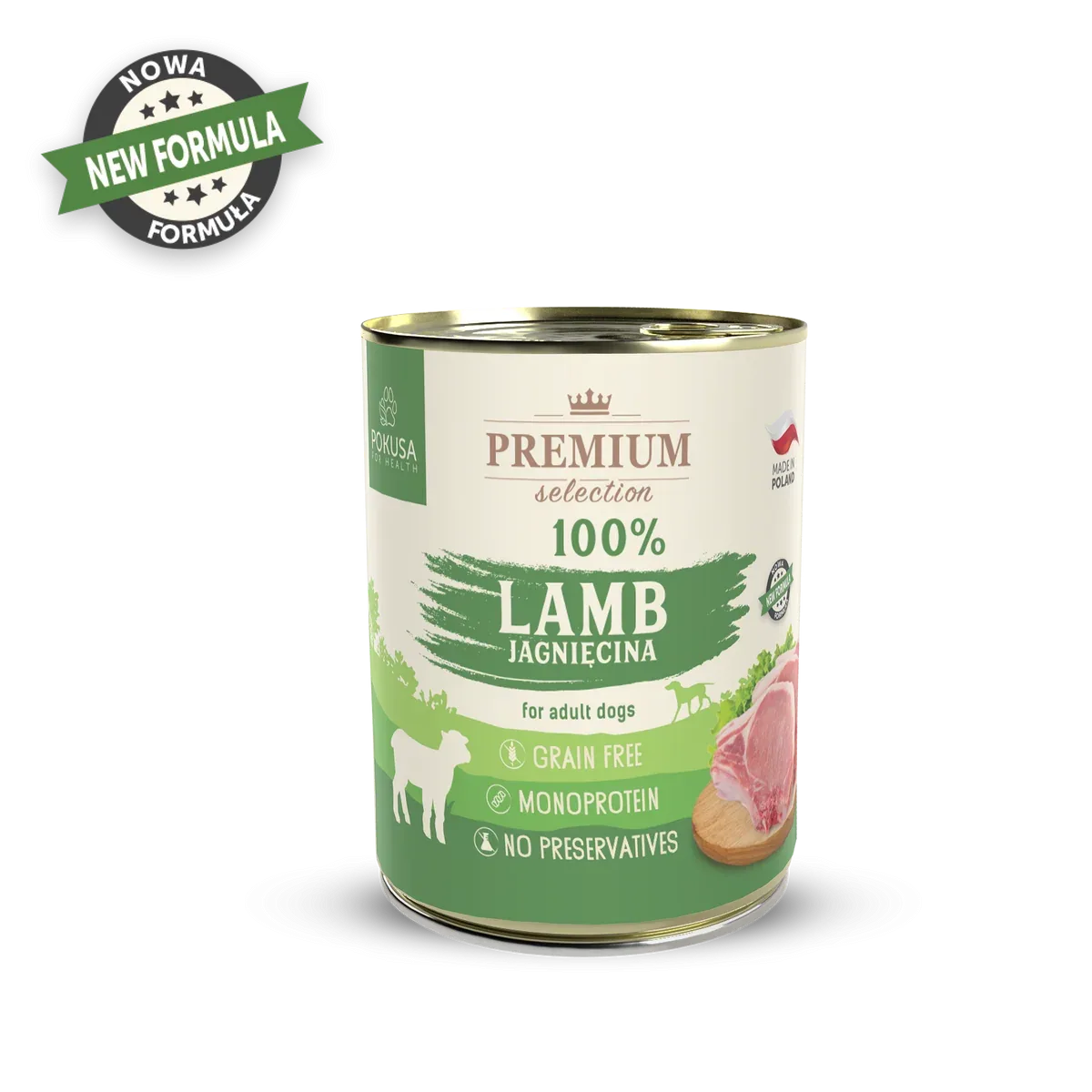 Alimento H煤mido Monoproteico para C茫o 100% Cordeiro 鈥?Sem Cereais e F谩cil de Digerir 鈥?F贸rmula Hipoalerg茅nica 鈥?Premium Selection