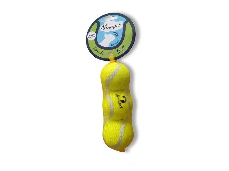 Almapet Bolas de Ténis para Cães com Som Pack de 3 - Image 2