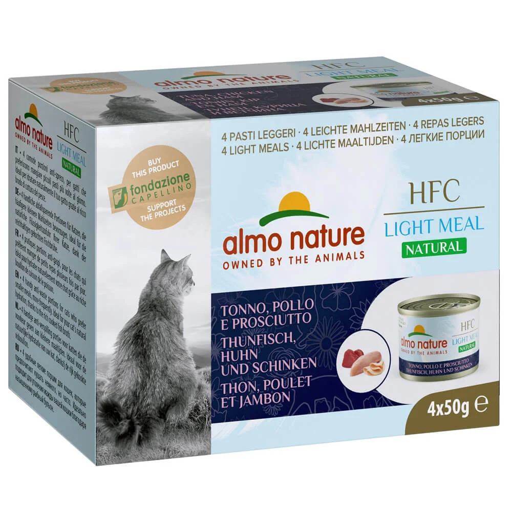 “ALMO NATURE” HFC CAT NATURAL LIGHT – ATUM, FRANGO, FIAMBRE (4 LATAS)