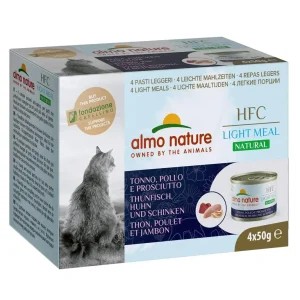 Almo Nature HFC Natural Light – Atum, Frango e Fiambre – 4 x 50 gr
