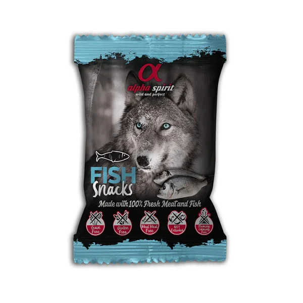 ALPHA SPIRIT SNACKS PEIXE PARA CÃO 50 GR
