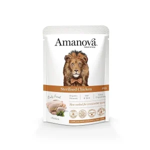 AMANOVA STERILISED CHICKEN CAT 85 GR