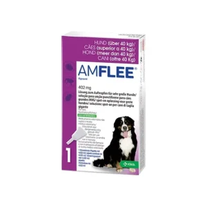 Amflee 402 mg Spot-on – Pipetas antiparasitárias para cães de mais de 40 kg