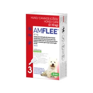 Amflee 67 mg Spot-on – Pipetas antiparasitárias para cães de 2-10 kg