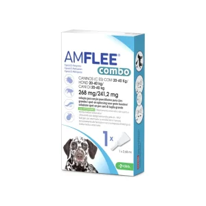 Amflee Combo 268 mg/241,2 mg – Pipetas antiparasitárias para cães de 20-40 kg