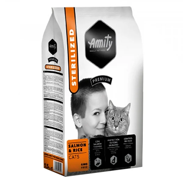 AMITY PREMIUM SALMON & RICE CATS STERILIZED 10 KG - Image 2