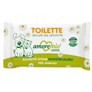 Amoremio Pocket Toalhitas Húmidas com Camomila para Cães e Gatos