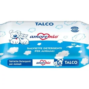 Amoremio Pocket Toalhitas Húmidas com Talco para Cães e Gatos