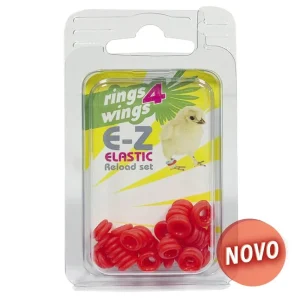 ANILHAS ELÁSTICAS PARA PERIQUITOS E AGAPORNIS – 50 UNIDADES