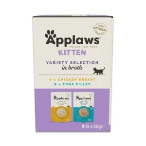 Applaws Natural Kitten em caldo 48 x 50 g - pack económico