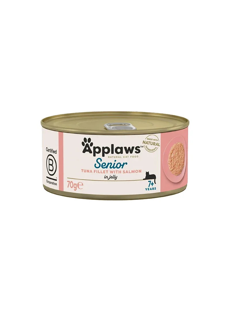 Applaws Senior Atum e Salmão em Gelatina – Alimento húmido para gatos seniores 70g