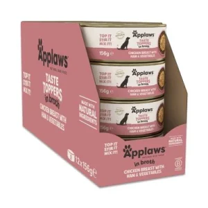 Applaws Taste Toppers Natural em caldo, 12 x 156 g