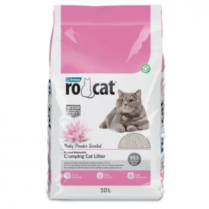 Areia aglomerante de talco para gatos – RoCat – Quantidade: 10 L