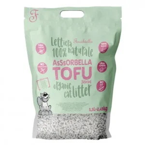 Areia aglomerante de Tofu com cheiro a Jasmim para gatos – Ferribiella – Quantidade: 5,5 L