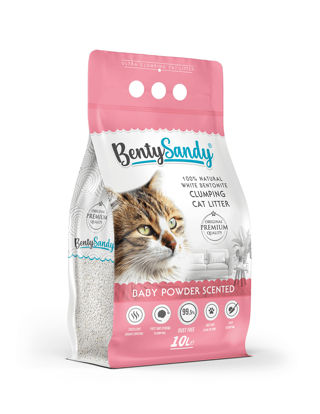 Areia Aglomerante para Gato Benty-Sandy