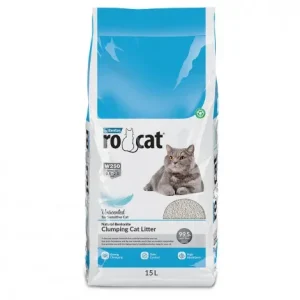 Areia aglomerante sem perfume para gatos – RoCat – Quantidade: 15 L