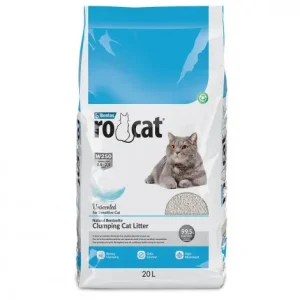 Areia aglomerante sem perfume para gatos – RoCat – Quantidade: 20 L