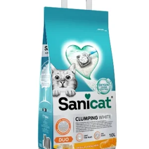 Areia Clumping White Active Duo Baunilha e Tangerina 10L – Sanicat