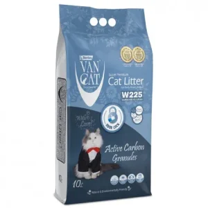 Areia com grânulos de carvão ativado para gato – VanCat – Quantidade: 10 L