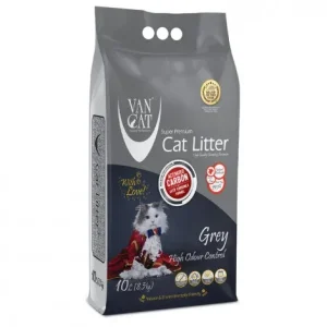 Areia de carvão ativado para gato – VanCat – Quantidade: 8,5 kg