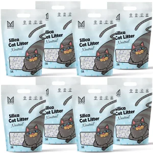 Areia de Sílica Mersjo 8 × 3,8 L — Gato