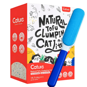 Areia para Gato Cature Tofu 14L + Oferta de Escova Removedora de Pelos Oferta