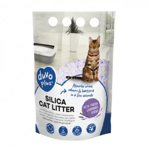 Areia sílica de lavanda para gato – Duvo Plus – Quantidade: 5 L