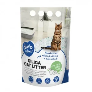 Areia sílica de maçã para gato – Duvo Plus – Quantidade: 5 L