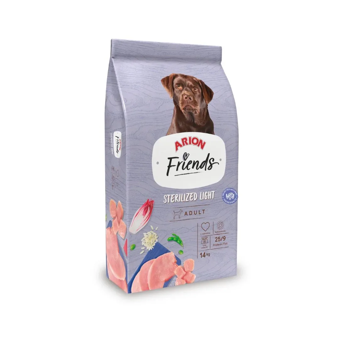 Arion Friends Sterilized Light – Alimento seco light para cães esterilizados