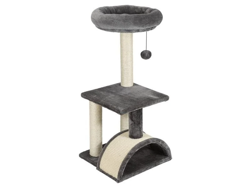 Arranhador Best Quality Ginásio Cama e Plataforma Cinzento para Gatos - Image 2