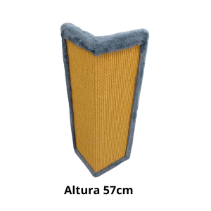 Arranhador para Canto de Sofá Com Sisal de 6mm e Apoio por Baixo do Sofá Cinzento