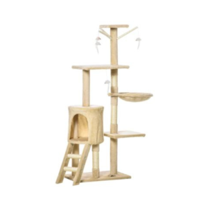 Arranhador para gatos com Ratinhos de Brincar 131 cm – Bege