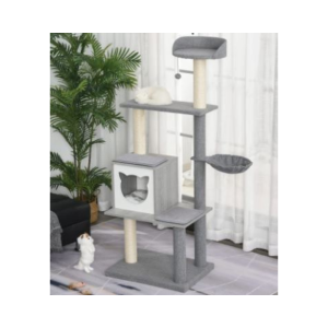Arranhador para gatos moderno 61x49x160.5 cm – Grey