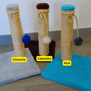 Arranhador Poste 35cm Base : 28 X 28 Corda em Sisal Verdadeiro 6mm Feito a Mão
