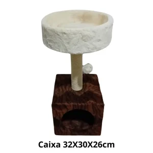 Arranhador Salamanca Sisal 6mm Atura 72cm Feito a Mão Castanho e Bege