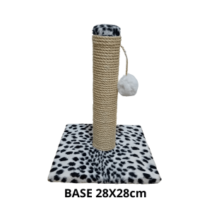 Arranhador Sevilha Feito a Mão com Corda em Sisal Verdadeiro 6mm Poste Altura 37cm Preto e Branco