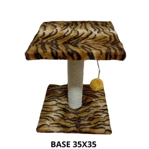 Arranhador Valença Sisal 6mm Feito a Mão Altura 40cm – Castanho e Camel ( Padrão Tigresa)