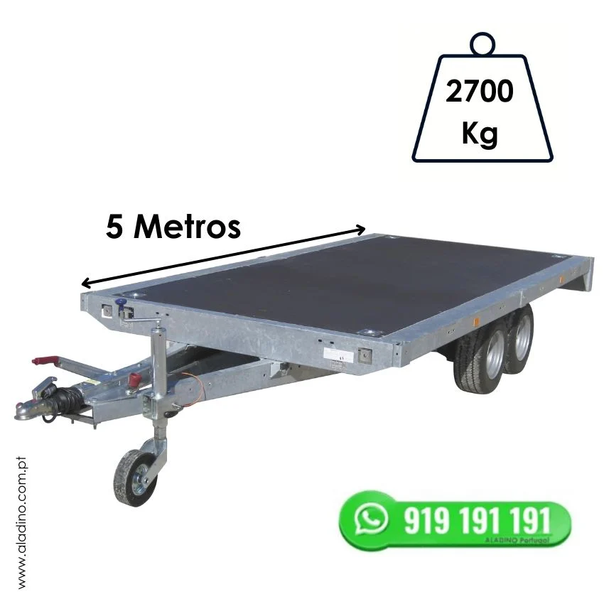 Atrelado Porta Máquina RIS 500 F270 Roda 13 - Image 2
